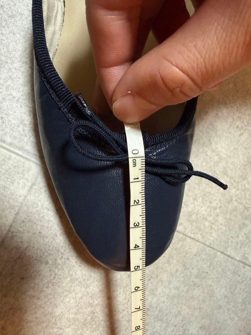 ポルセリ38 ネイビー　PORSELLI バレエシューズ　未使用