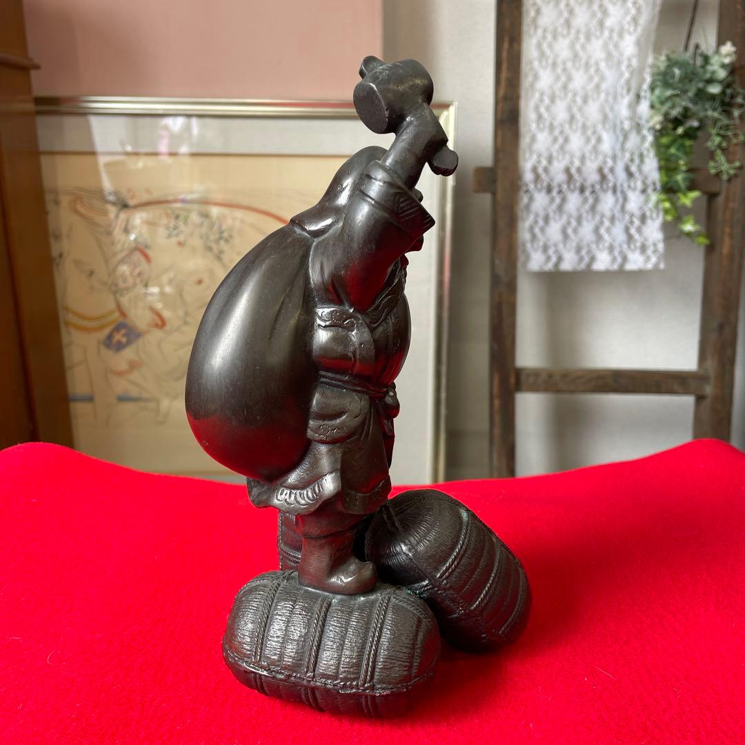 三俵大黒 ７号 古手色 高岡銅器 竹中銅器 開運 縁起物 魔除け 美術工芸品