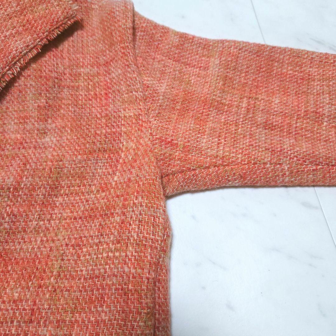 【希少】45R Badou-R ツイードジャケット ウール 革紐 フリンジ