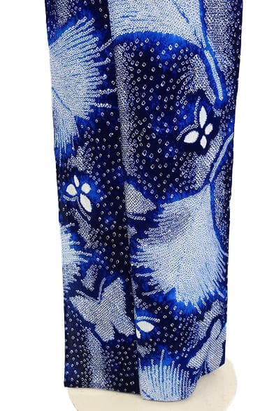 ★専用★未使用品 浴衣 有松絞り バチ衿 紺 アゲハ蝶 身丈161.5cm