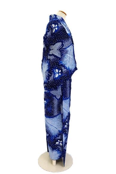 ★専用★未使用品 浴衣 有松絞り バチ衿 紺 アゲハ蝶 身丈161.5cm