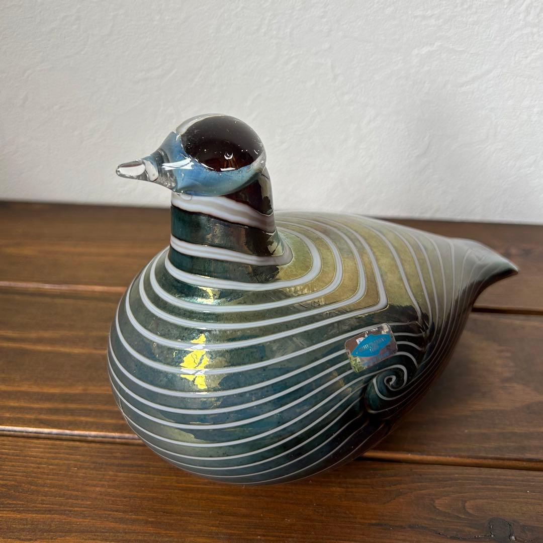 オイバ・トイッカ 長い尾の鳥 ガラスの鳥 オブジェ 置物 1981年　イッタラ