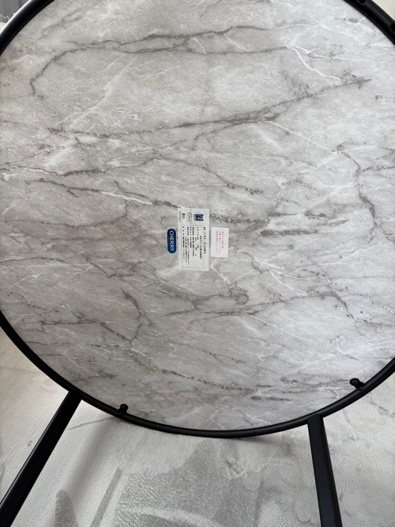 桜屋工業 ローテーブル サイドテーブル 大理石風