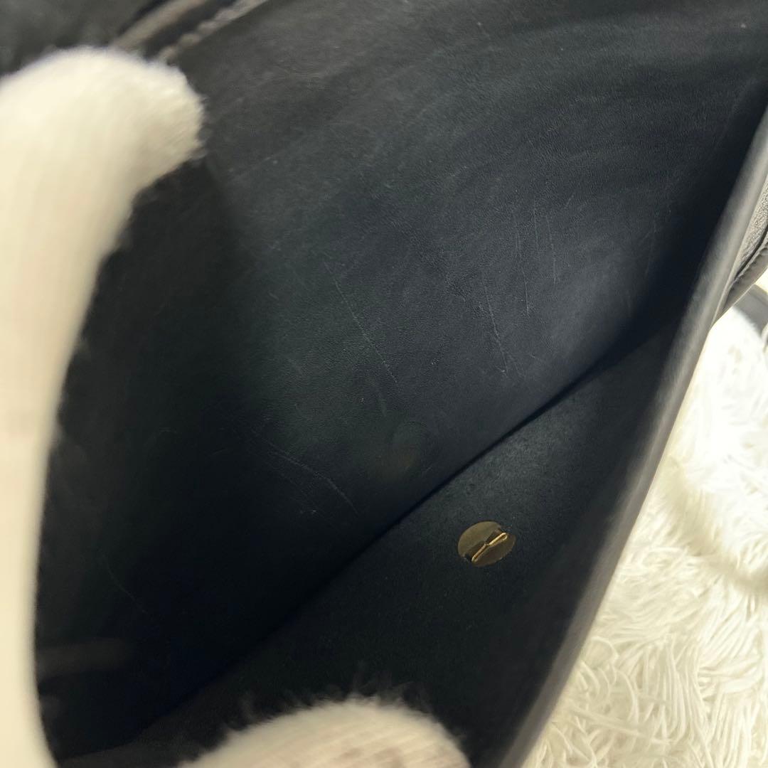 【美品✨希少/ターンロック】オールドコーチ　ブラック　レザー　フラップ　男女兼用