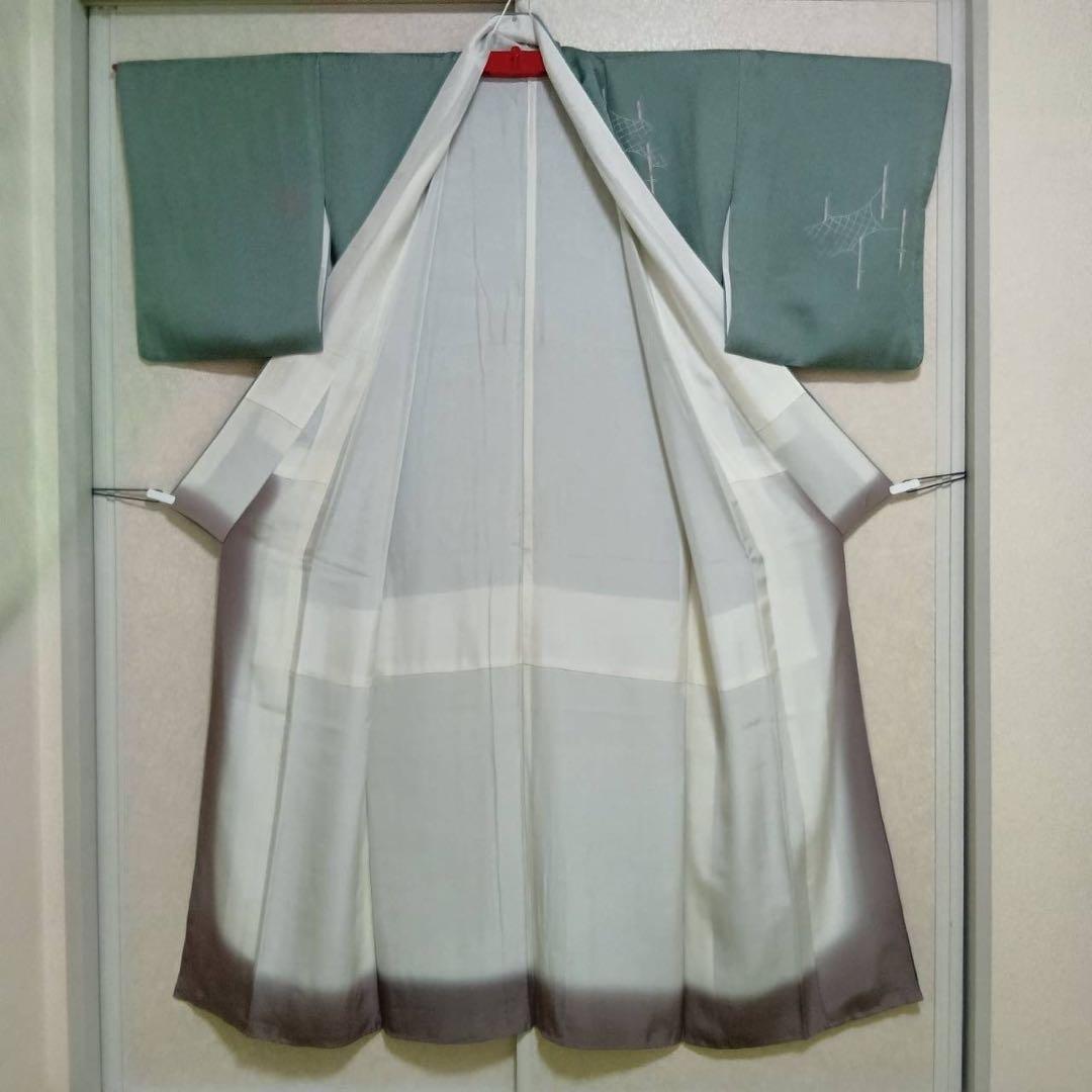 Y*o様 未使用近い　美品　袷　正絹　友禅　訪問着　フルセット　身丈164 裄6