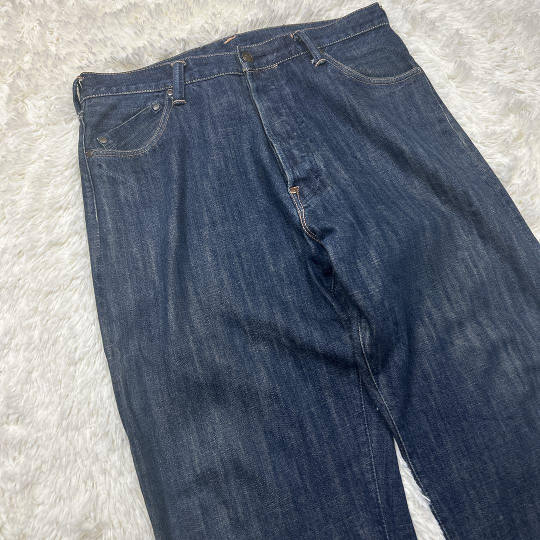 希少　ヤマネデラックス　1959 道楽　セルビッジ　ペンキ　股リベット　ワイド