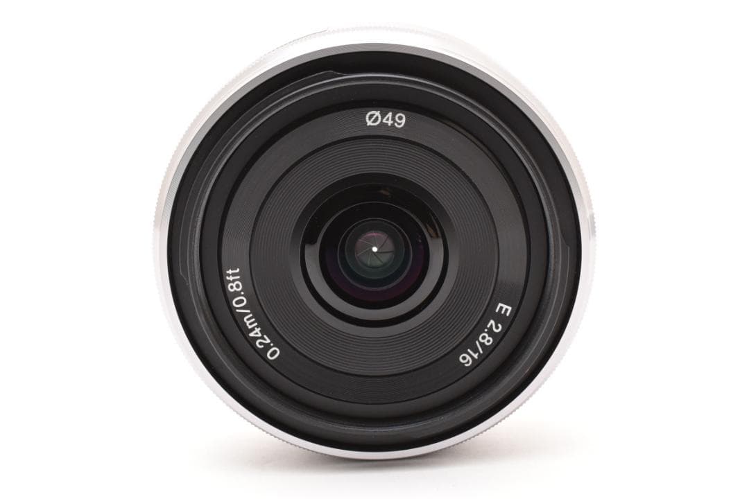 超美品 ソニー SEL16F28 16mm F2.8 AF 広角レンズ シルバー