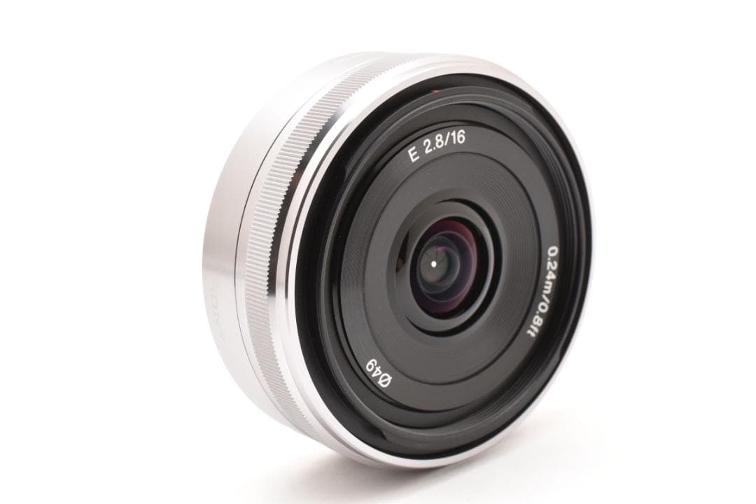 超美品 ソニー SEL16F28 16mm F2.8 AF 広角レンズ シルバー