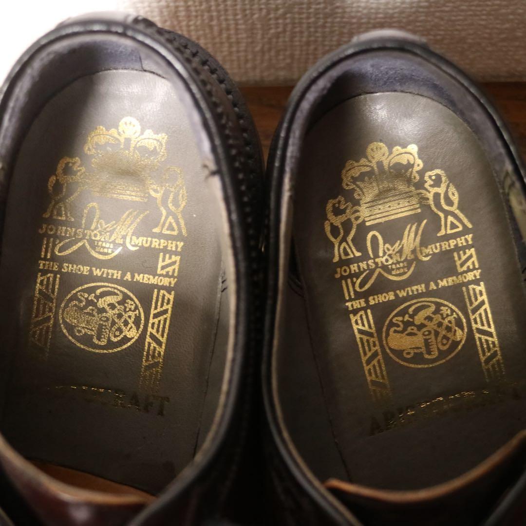 【超美品】 コードバン ジョンストンマーフィー 24.5 日本製 チヨダ 革靴