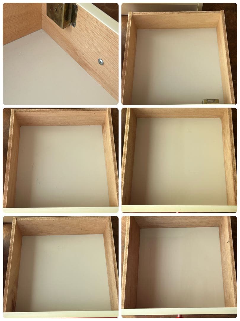 昭和レトロ　当時物　5段チェスト　引き出し　収納　オレンジ　レトロポップ　タンス