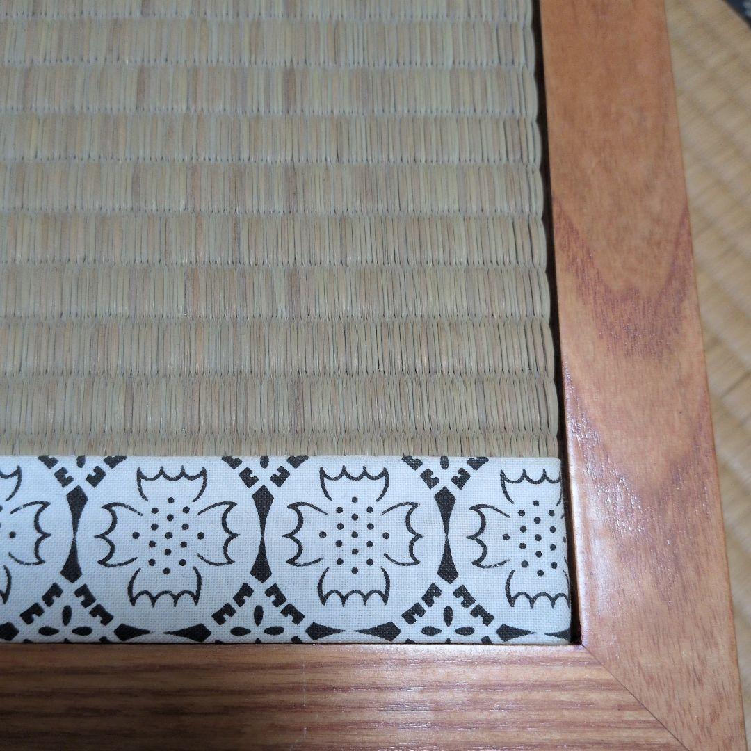 い草製 ケヤキ塗り人形用飾り台 約74cm x 47cm