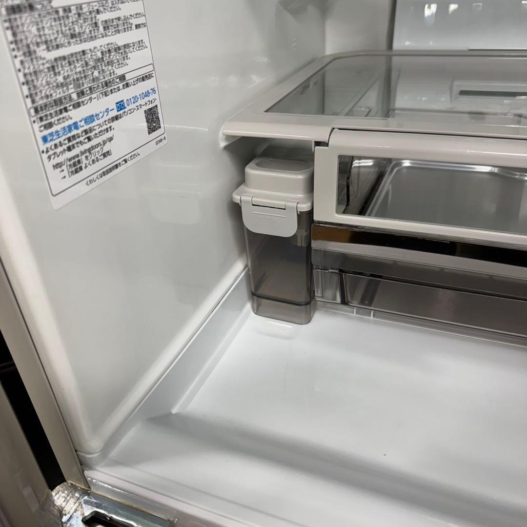 125 大型冷蔵庫　観音開き　6ドア　自動製氷機付　ガラストップ　極美品　家庭向