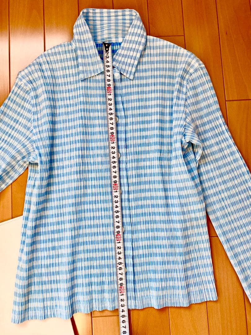 ISSEY MIYAKE チェック柄　プリーツシャツ