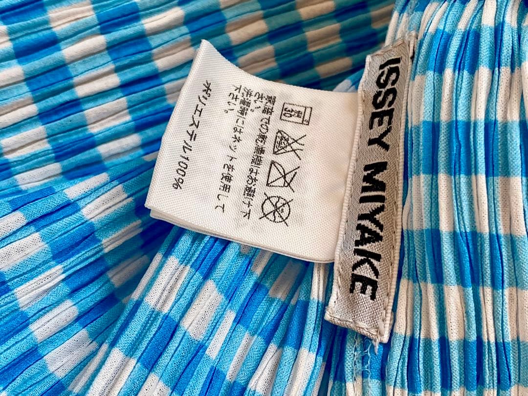 ISSEY MIYAKE チェック柄　プリーツシャツ