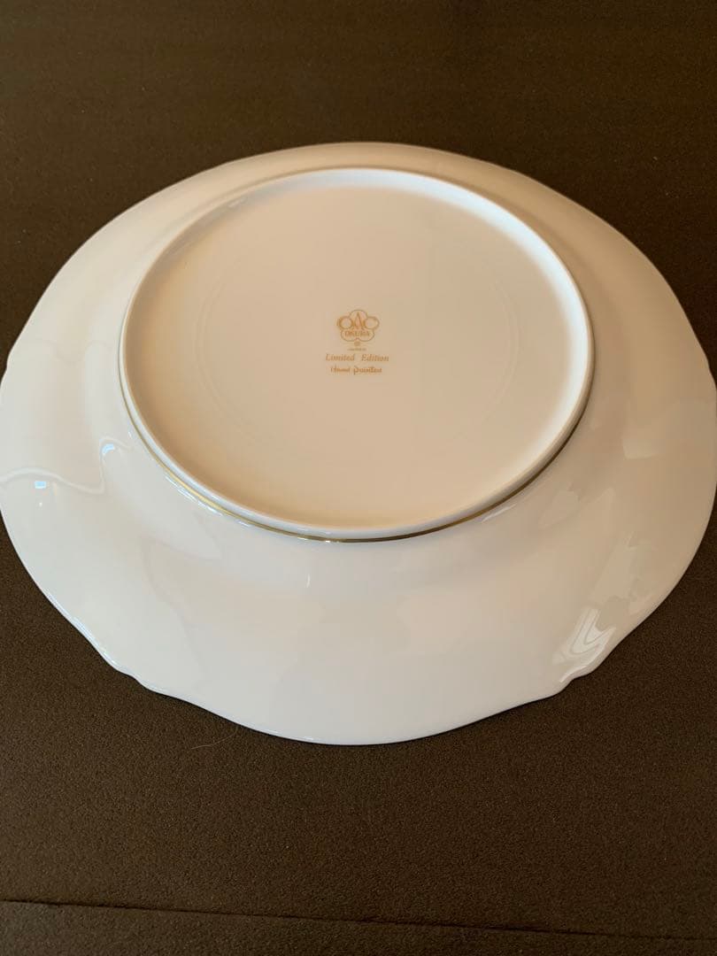 希少品　大倉陶園　花園　プレミアムブルー　ミート皿　6枚セット