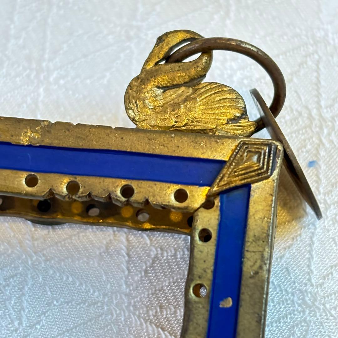 【希少・フランス製】アンティーク 口金金具　プチポアン サンプルタグ付100年前