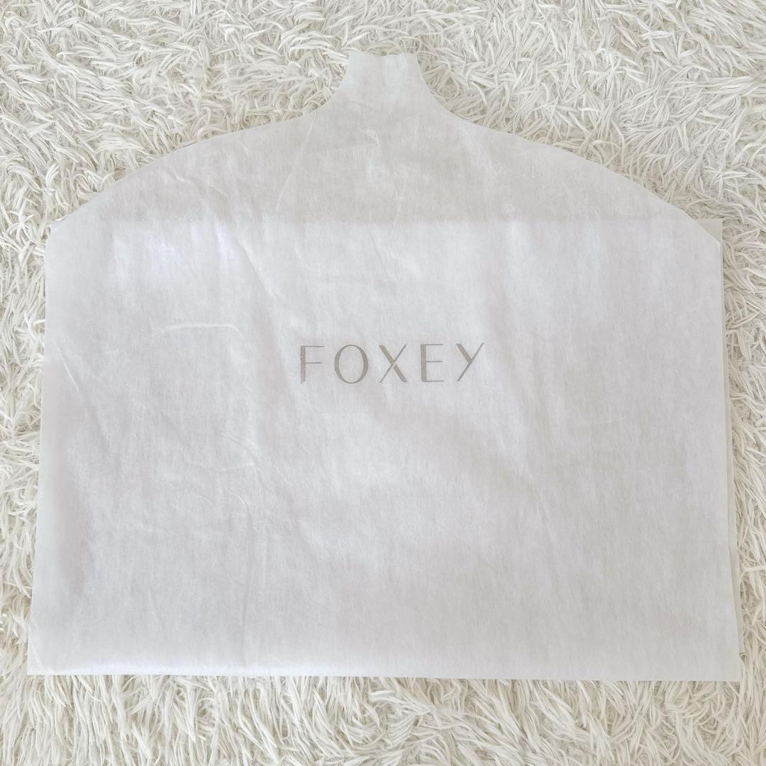 未使用級 フォクシー✨ギャザーフレアワンピース フレンチスリーブ 不織布カバー付