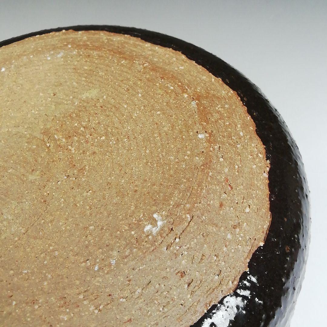 Ｗ１５９　建水　『上野焼』『第十五代　熊谷紅陽 作』　共箱　茶道具