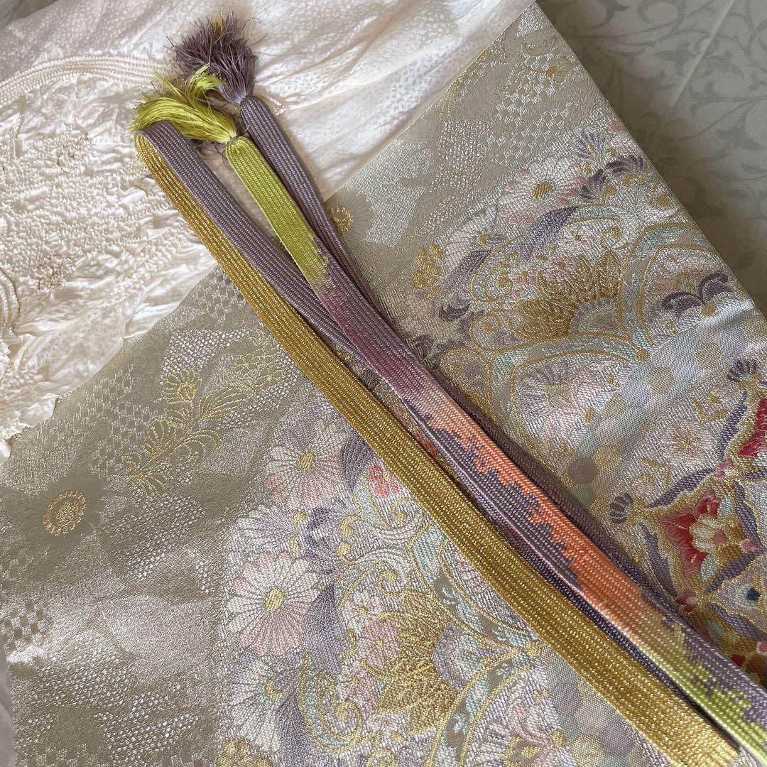 訪問着　フルセット　鶴　飛び立つ鶴　金彩加工　螺鈿加工　入学式　卒業式　Q5