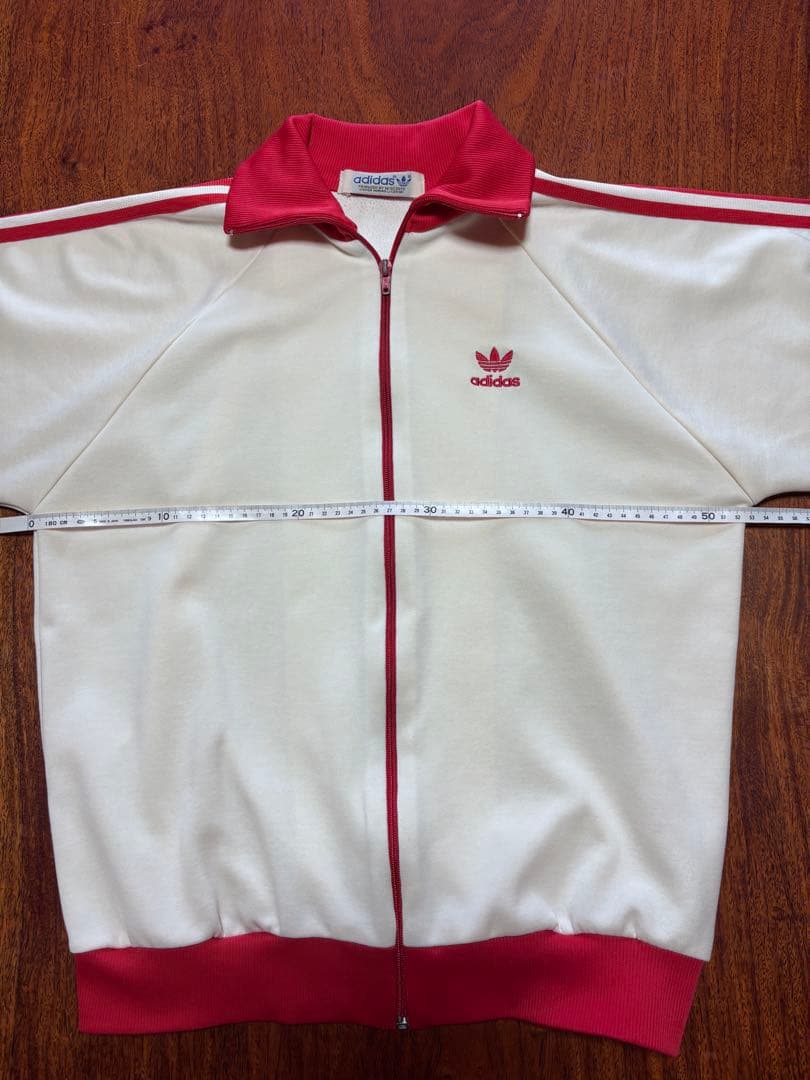 S*✨様 アディダス adidas デサント トラックジャケット 80s 赤 白
