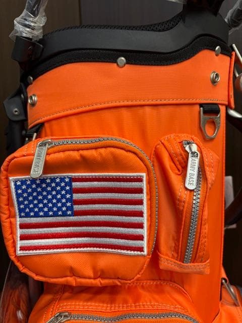アーミーベース U.S. NAVY スタンドキャディバッグ オレンジ 新品