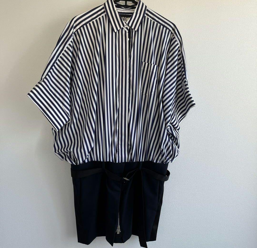 sacai サカイ THOMAS MASON ハーフスリーブシャツワンピース