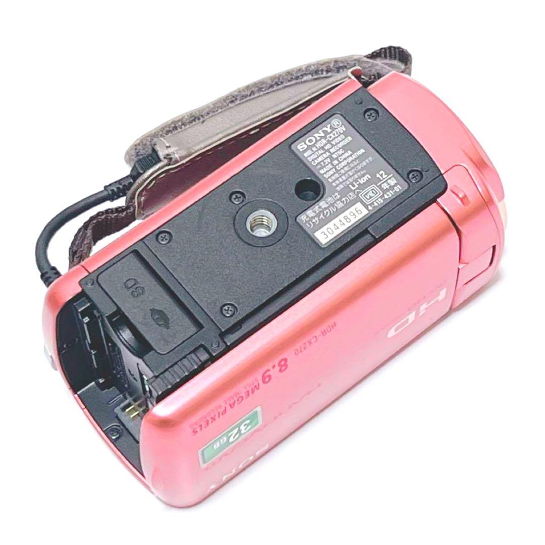 極美品 SONY HDR-CX270V ビデオカメラ ピンク デジタルカメラ