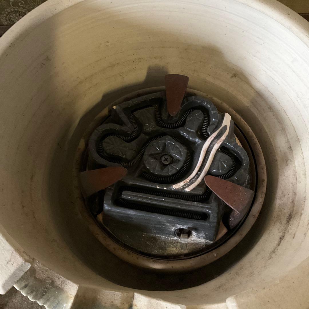 希少　欠風炉　真形羽釜　釜師清光作　電熱器　創巧野々田　動作確認済