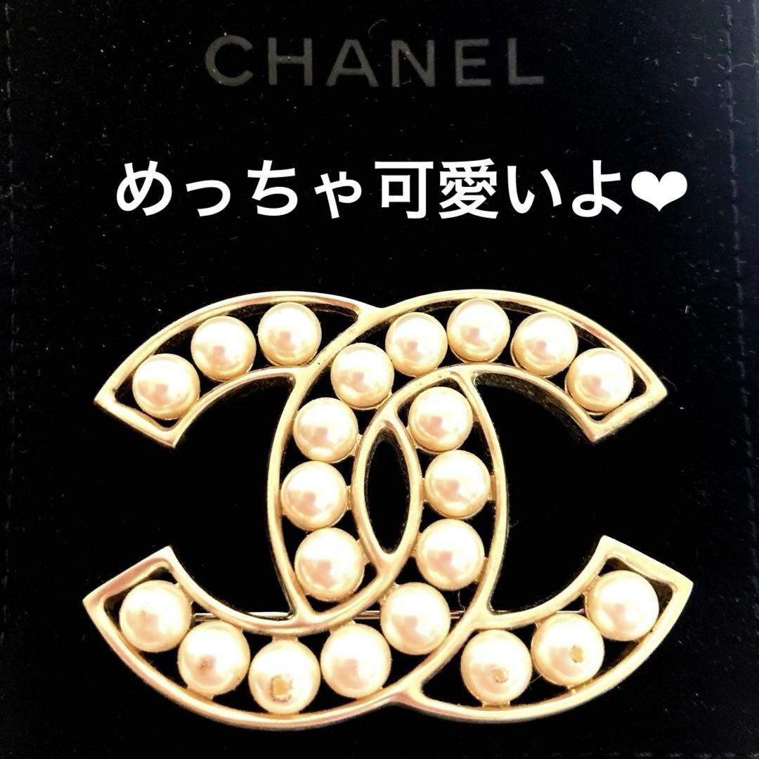 ★CHANEL★シャネル★ブローチ本物正規品パール★ゴールド★レア美品SALE