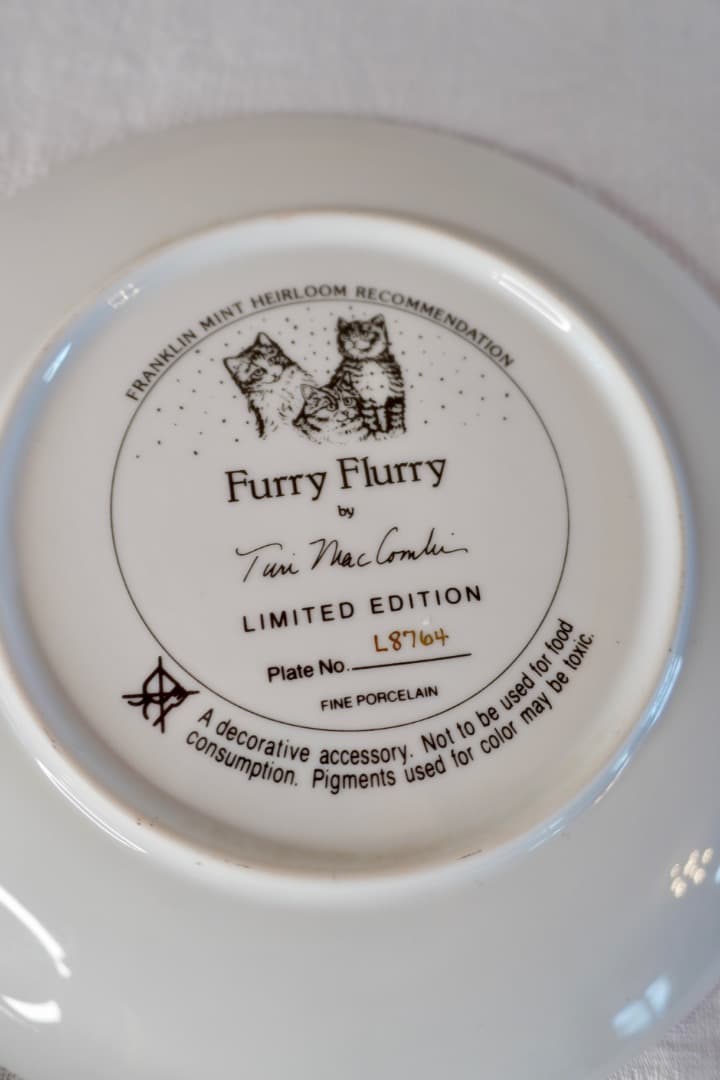 Franklin Mint 猫 絵皿 3枚セット コレクションプレート