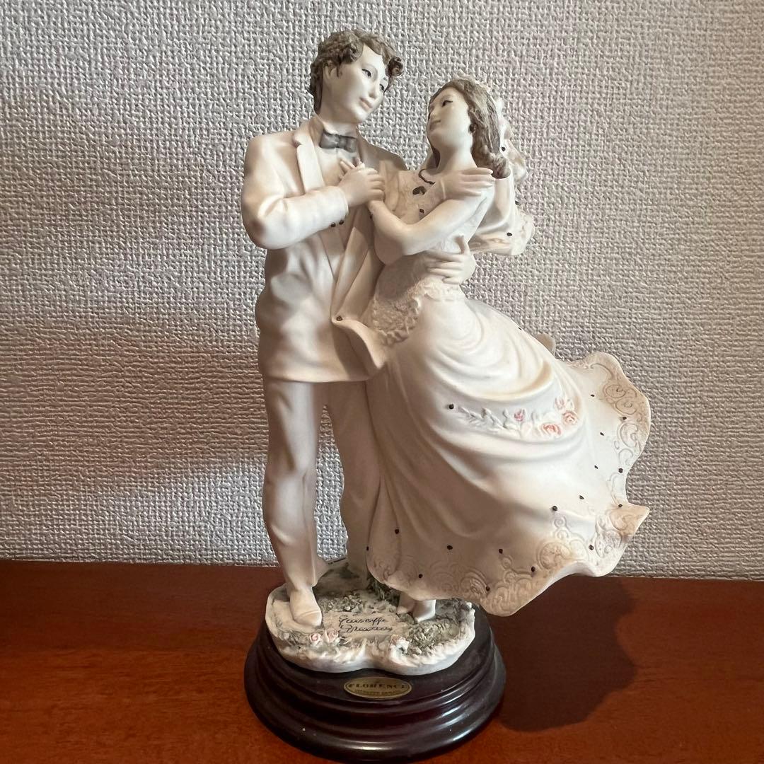 ジョゼッペアルマーニ　美品　ウェディング　恋人　結婚式　新郎新婦　陶器　人形