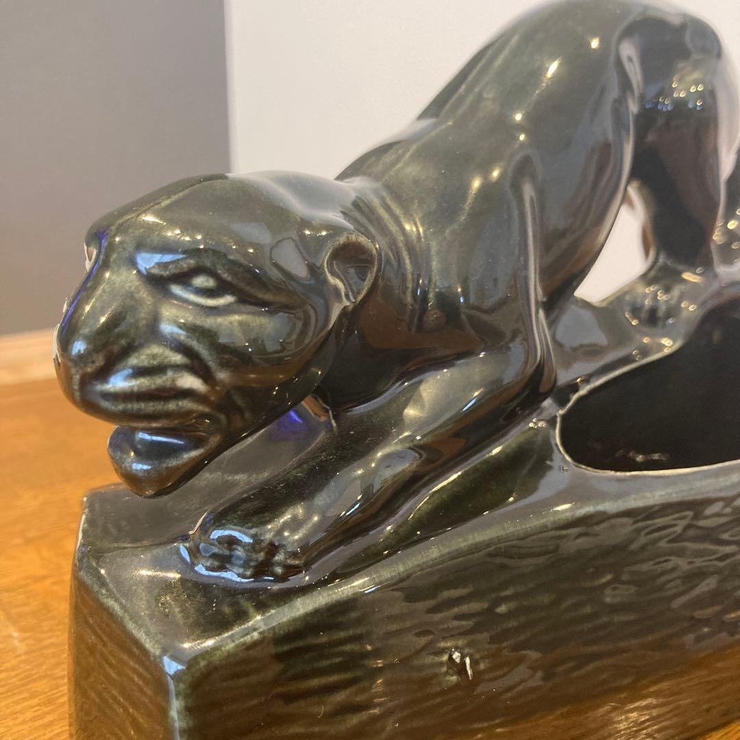 50年代 ビンテージ ブラックパンサー ランプ　陶器