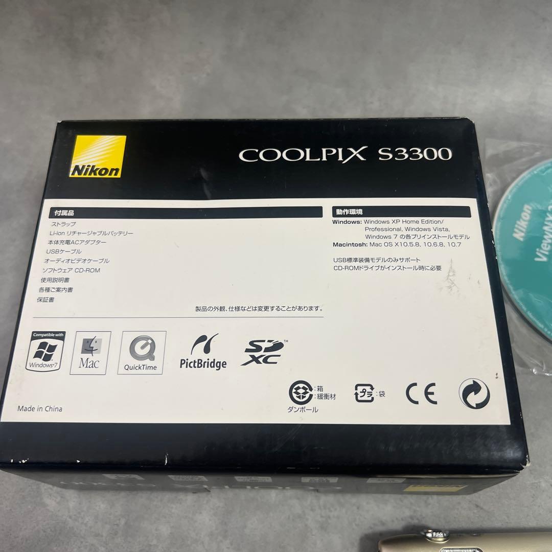 極美品 NICON COOIPIX S3300 ゴールド
