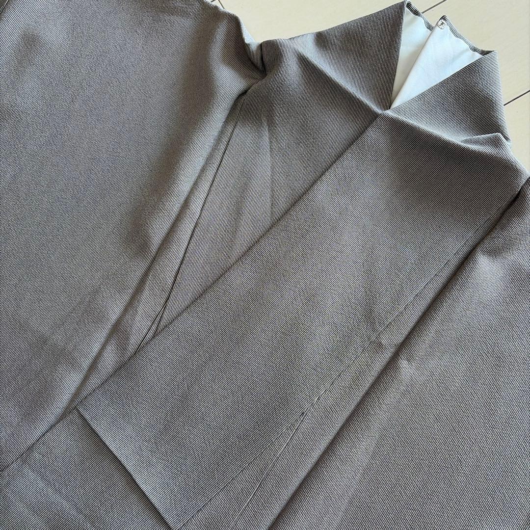 ミ*ん様 ■E5851■未使用品■正絹■江戸鼠色　万筋　江戸小紋　袷着物■丈16