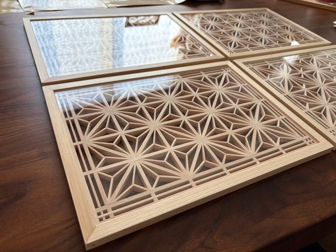 【マルコ】【リピ割】ハンドメイド組子細工(角-3×2) - 4セット