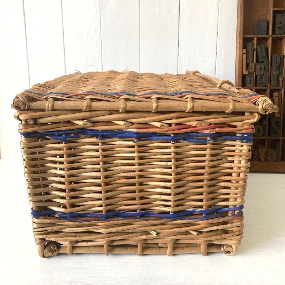 イギリスアンティーク 籐のピクニックバスケット
