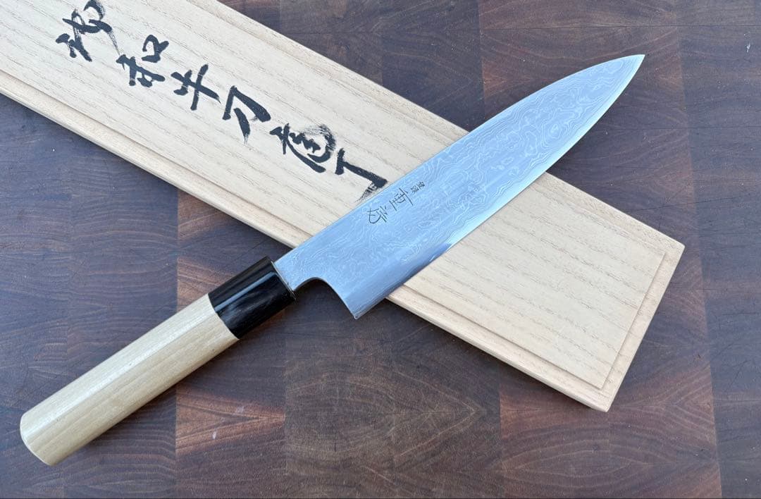 重房　鍛地　和　牛刀　180mm 6寸　包丁　和包丁　洋包丁　ダマスカス