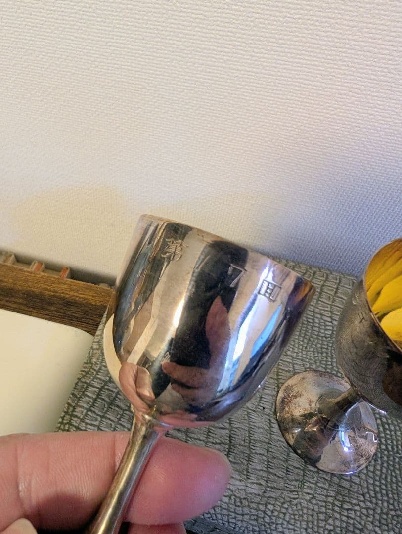 純銀　第17回日本ダービー　優駿記念　クモノハナ　銀杯　競馬グッズ　アンティーク