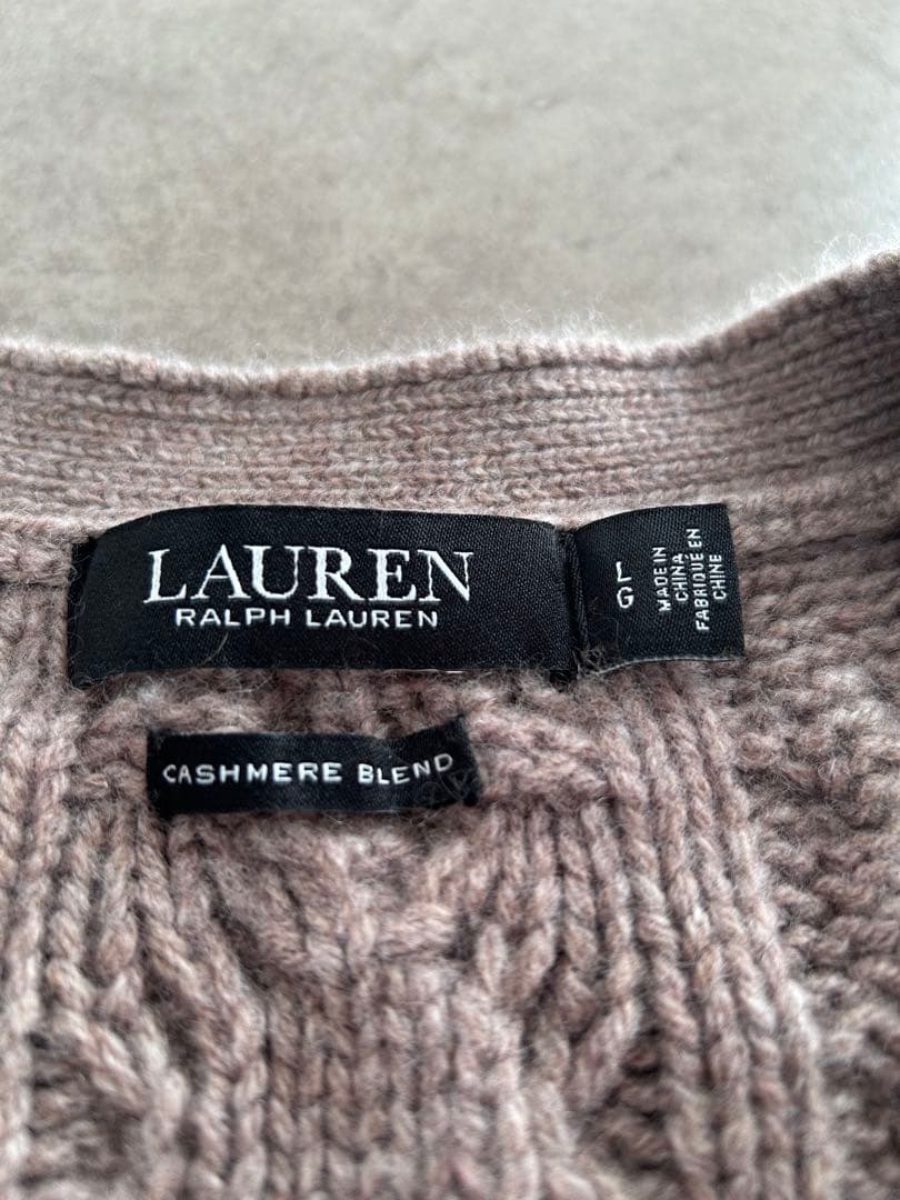 LAUREN RALPH LAUREN カシミアブレンドカーディガン