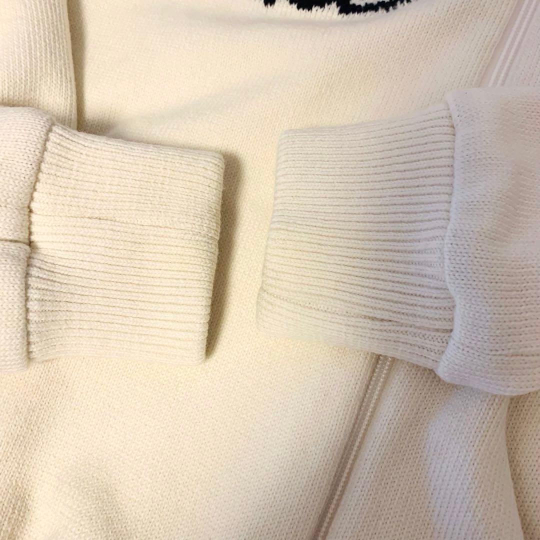 パーリーゲイツ ニットブルゾン 裏地付き ウール混 メンズ 4/M