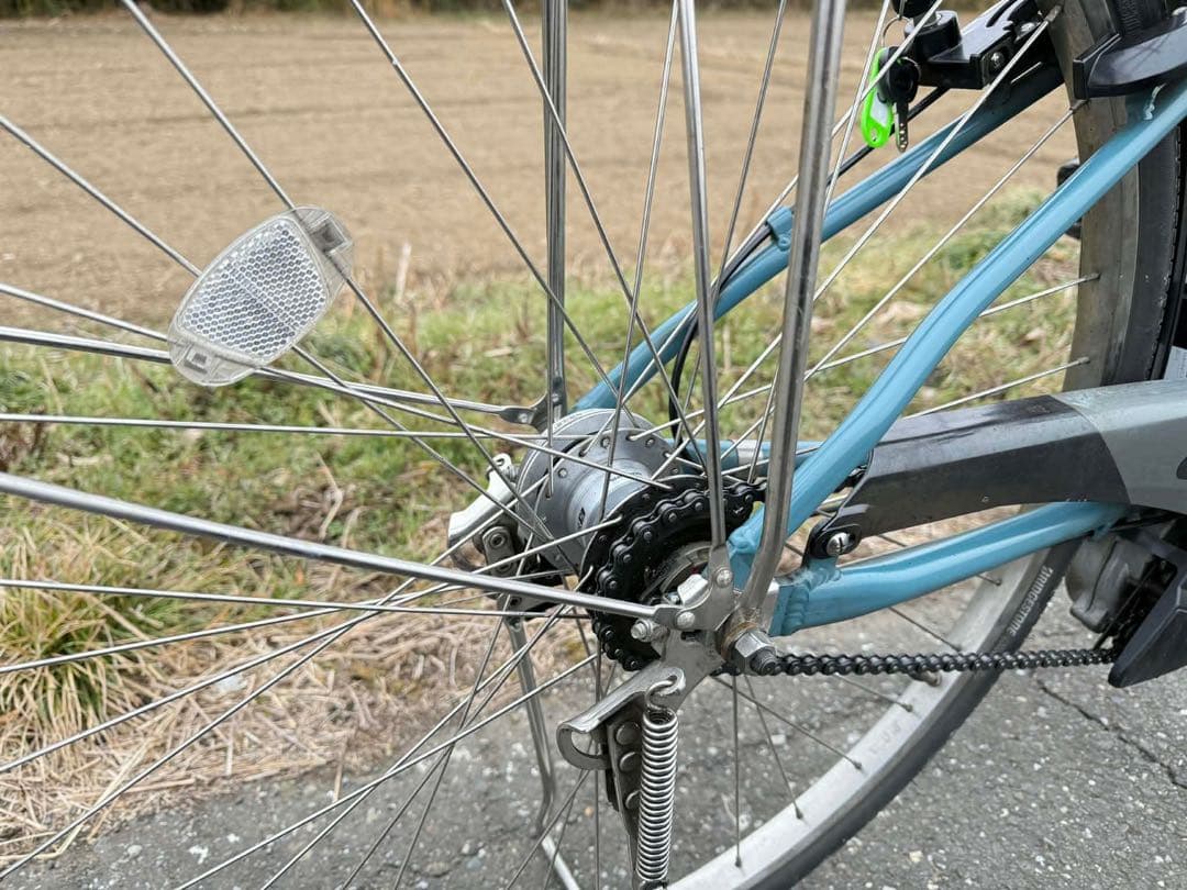 青色 シティタイプ 電動アシスト自転車