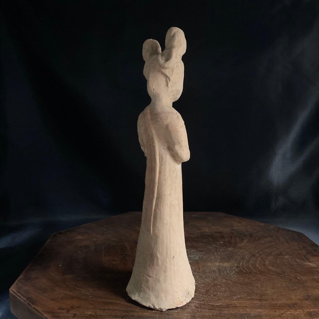 赤札閉店セール❗️【ギャラリー三益】中国古美術　唐代加彩美人俑（唐時代）