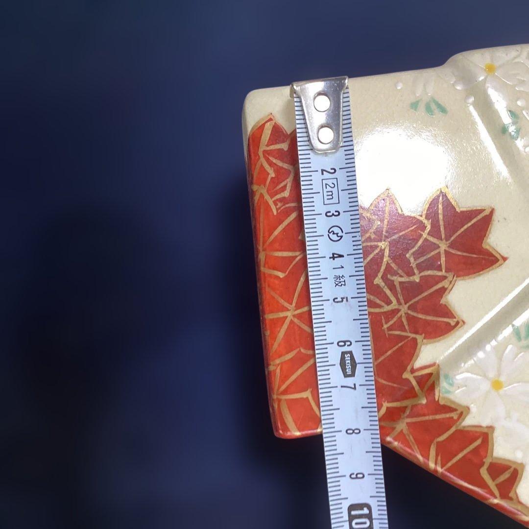 京焼雲錦菱形蓋物　　1客　新品未使用　平安松斎作