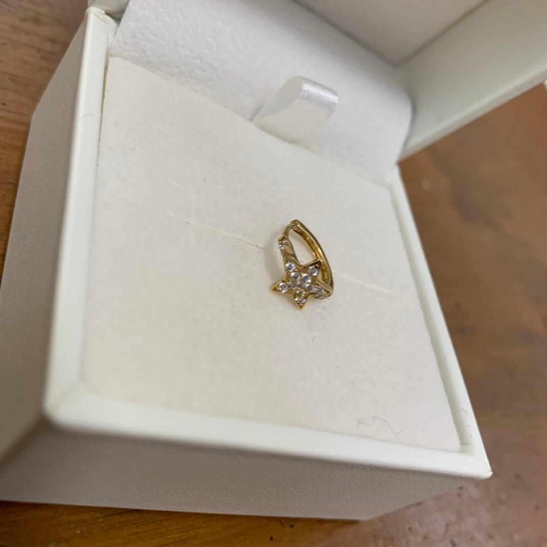 ラアイナ スターピアス 18kゴールド ダイヤモンド 片耳 ドゥーズィエムクラス