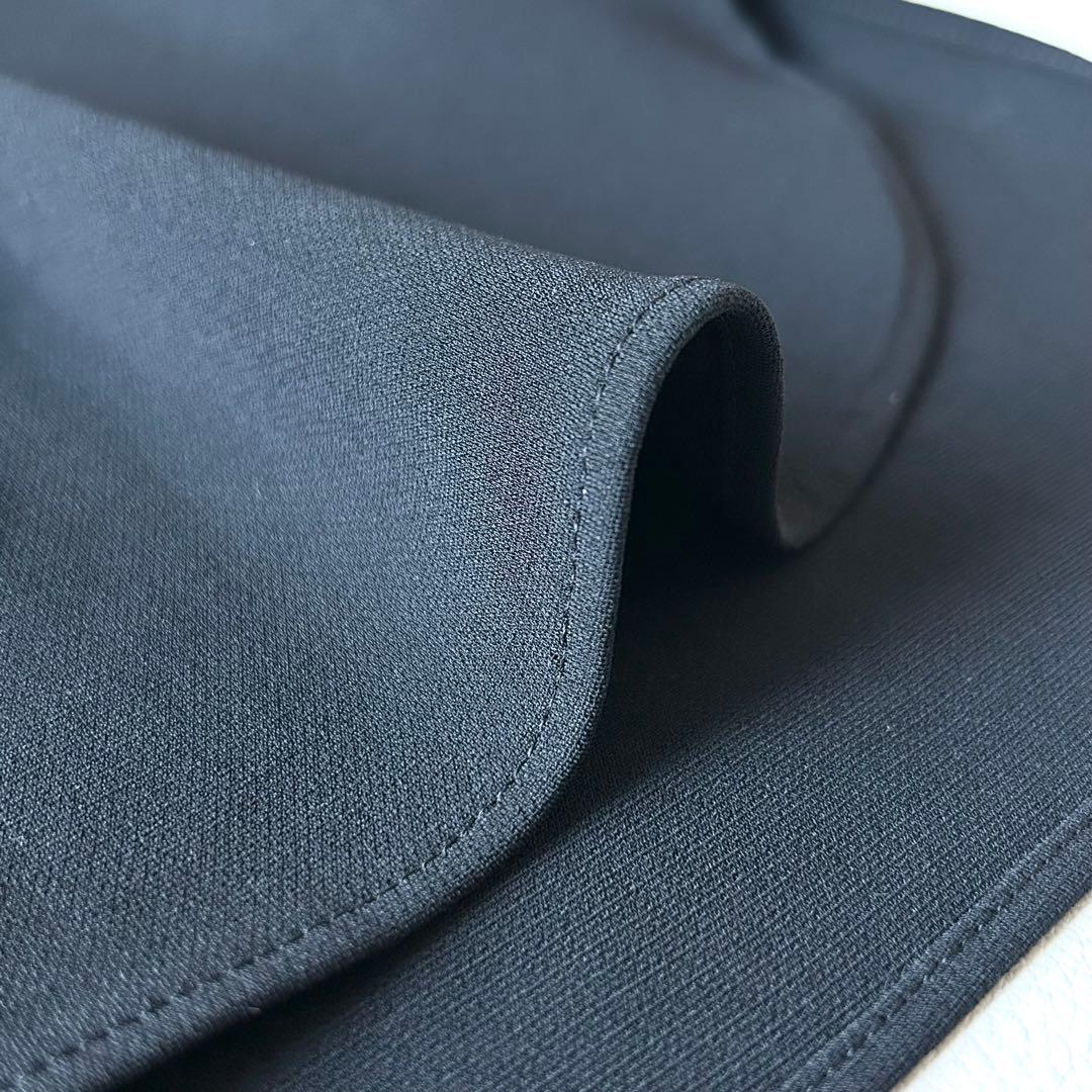 3015y ソージュ スタンドカラータックブラウストリアセテート 紺 M