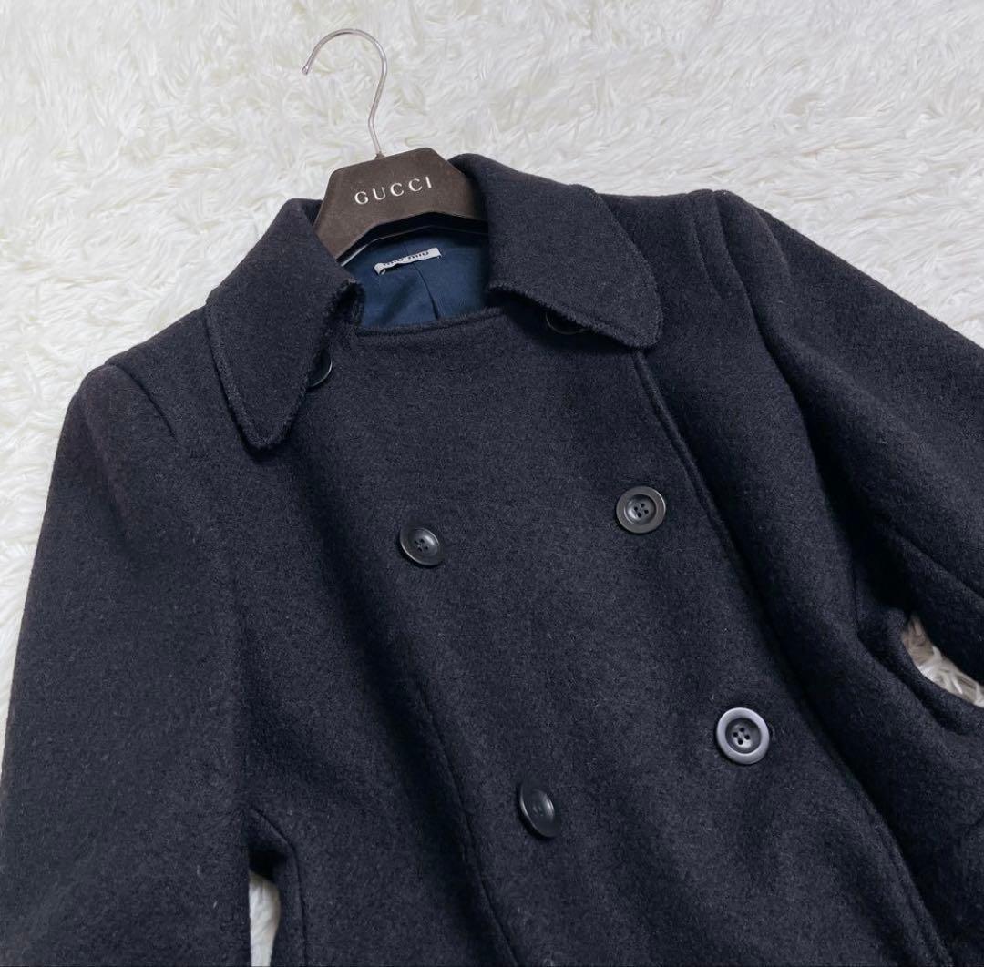 年始セール❣️ miumiu ナポレオン ジャケット Pコート ショート ウール