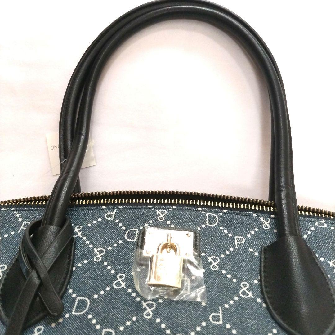 新品ピンキー＆ダイアンデニム柄 ロゴ入りトートバッグ バッグ タグ付き