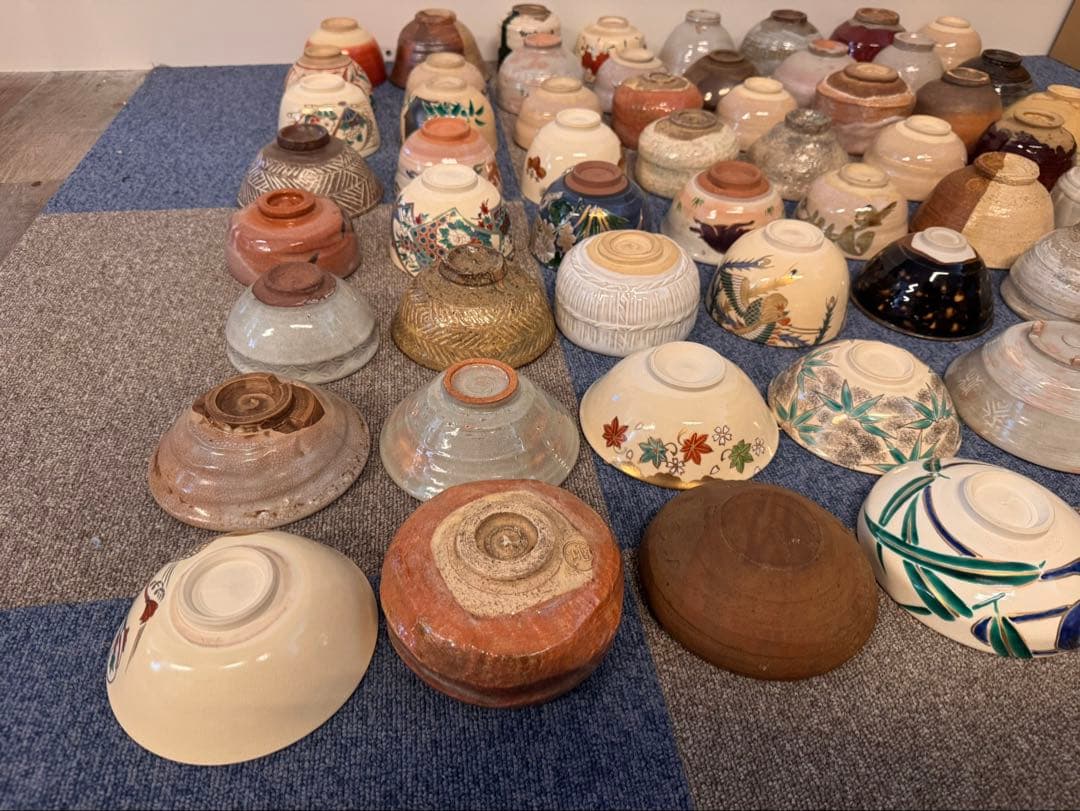 茶碗 抹茶碗 数茶碗 まとめて 60点 茶道具 箱無し 陶器 色絵 いろいろ