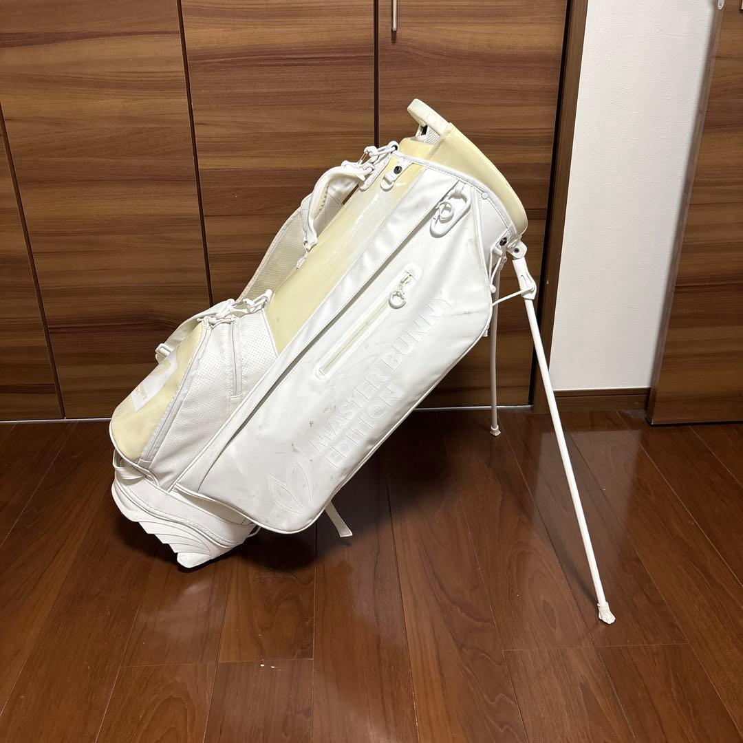 ホワイト キャディバッグ スタンド機能付き