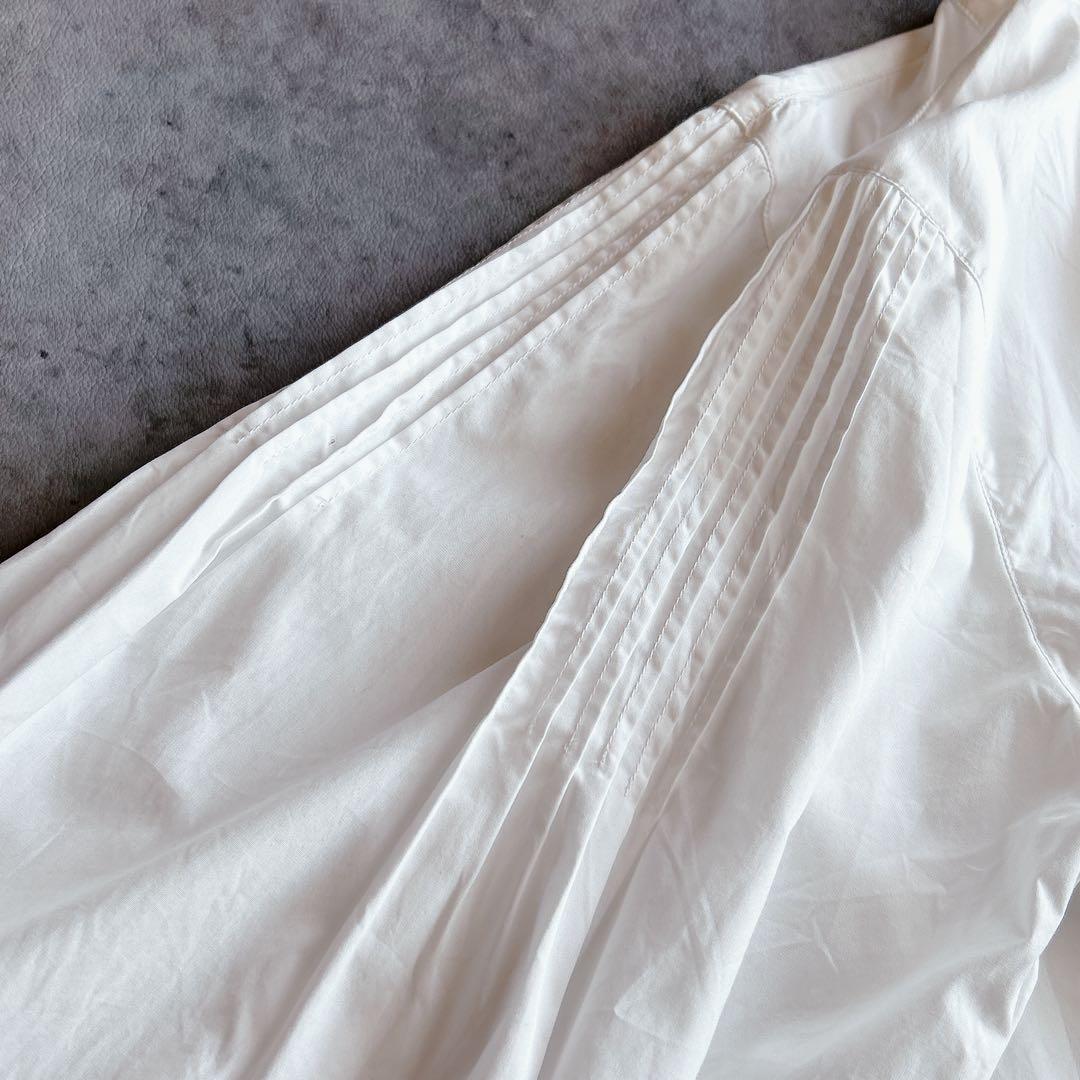 【美品】 un cinq ⿻ コットン 襟袖タック ブラウス セレモニー お仕事